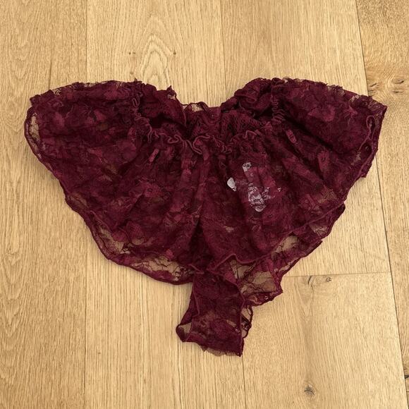Free People Micro Shortie Lace Size XS Red